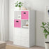 Black Foldable Storage Cubes Bins, Fabric Storage Box Cubes Organizer Baskets with Dual Handles for Home Organizer(Pink)...