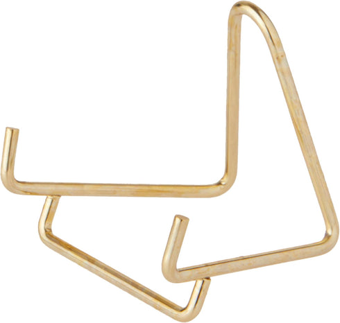 Bard's Gold-toned Wire Easel Stand, 2" H x 2" W x 2.25" D, Pack of 2...