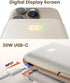 Magnetic Power Bank, 10000mAh Wireless Portable Charger, 20W Mag-Safe Battery Bank with Stand & USB-C Fast Charging, for Magsafe Battery Pack LED ...