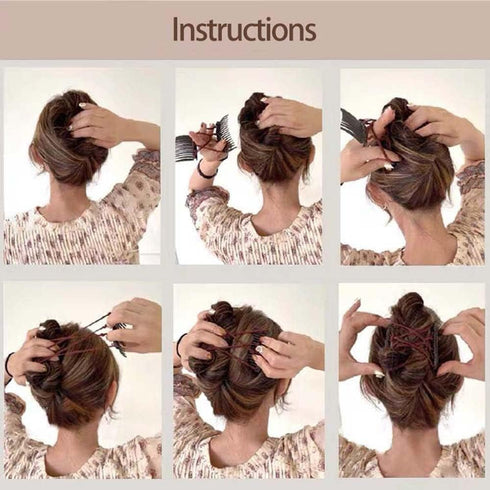 2Pcs Black Adjustable Elastic Hair Comb,Stretchy Double Comb Hair Clip,No Crease Hair Pins Double Slides Hairpins Combs Women Hair Styling Accesso...
