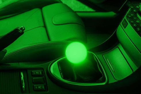 Glow Green Auto Car Shift Knob Round Ball Weighted Manual Gear Stick Shifter Adapter JDM Universal...