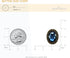 10 pcs Whole Oval Cut Blue Rhinestone Vintage Copper Hollow Metal Shank Sewing Coat Buttons -25mm -1"...