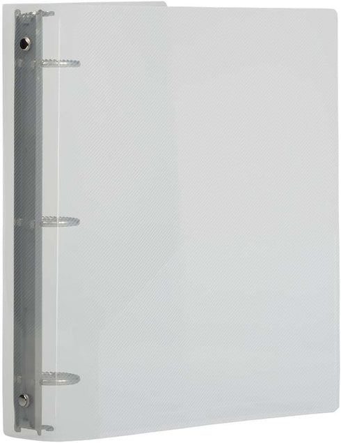 JAM PAPER Plastic 1.5 inch Binder - Clear 3 Ring Binder - Sold Individually...