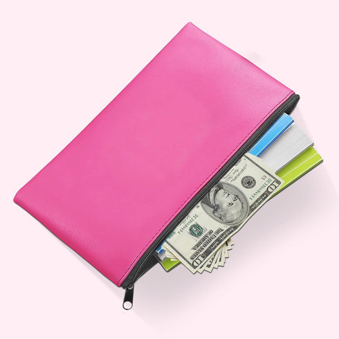 Small Makeup Bag for Purse, PU Leather Pouch Bags for Cosmetic Purse Cute Make Up Toiletry Pouch for Skincare Travel Purses Traveling Storage Orga...