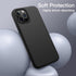 JETech Silicone Case for iPhone 12 Pro Max 6.7-Inch, Silky-Soft Touch Full-Body Protective Phone Case, Shockproof Cover with Microfiber Lining (Bl...