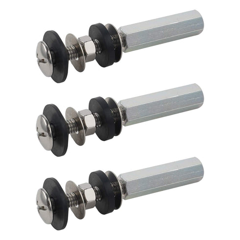 iFealClear 3" Tank to Bowl Toilet Repair Bolt & Gasket Kit 2 Sets Stainless Steel Hardware Kits Fits Most 3-Inch/3.5-Inch,Flush Valve Opening Toil...