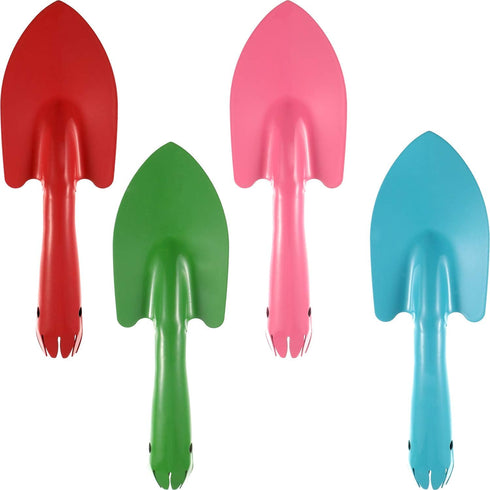 4 Pieces Mini Trowel Set Colorful Metal Hand Shovel Garden Tools for Soil Planting Digging Transplanting...