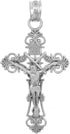 925 Sterling Inri Filigree Silver Crucifix Pendant...