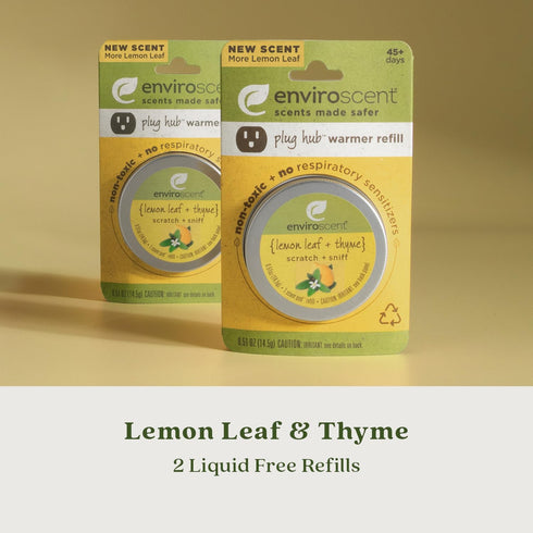 Enviroscent Non-Toxic Air Freshener Refills (Lemon Leaf & Thyme) Plug-in Air Freshener for Home | Essential Oil Plug In Refills | Home Fragrance L...