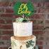 MATTTIME Tropical Baby Cake Topper Jungle Safari Baby Shower Decoration Monstera Leaf Green Gold Glitter Boy Girl Gender Reveal Supplies...