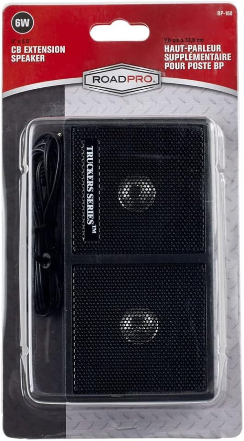 RoadPro RP-160 6 Watt Visor Mount Twin CB Extension Speaker, Black, 3 Inch x 5-1/2 Inch......