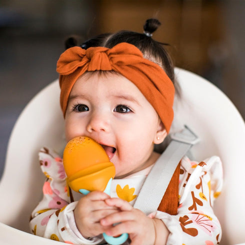 Boon Pulp Silicone Baby Fruit Feeder - Soft Silicone Baby Feeding Set - Fruit and Vegetable Baby Led Weaning Supplies - Baby Feeding Essentials - ...