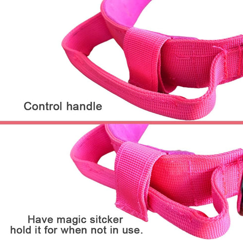 Tactical Dog Collar Military Dog Collar Adjustable Nylon Dog Collar Heavy Duty Metal Buckle with Handle for Dog Training (Pink,XXL)...