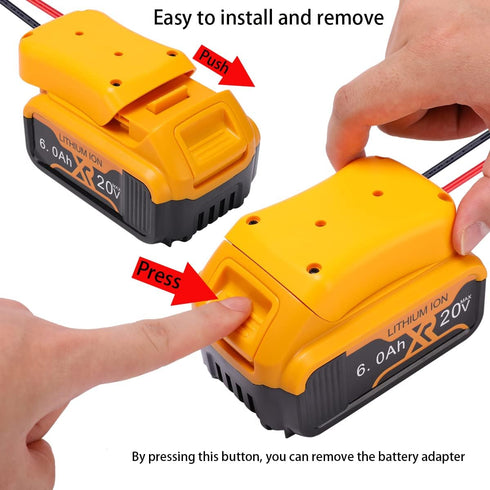 Power Wheel Adapter for Dewalt 20V Battery Power Tool Battery Converters Lithium Battery Power Wheels Battery Adapter for Dewalt with Fuse Battery...