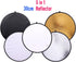 5 in 1 Photo Video Reflectors 12 inch (30cm) Collapsible Multi-Disc Light Round Photography Reflector with Bag -Translucent, Silver, Gold, White a...