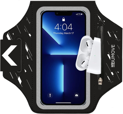 Running Armband for iPhone 16 Pro Max/16 Plus/15 Pro Max/15 Plus/iPhone 14 Pro Max/14 Plus/13,12,11 Pro Max, Gym Workouts Arm Band with Earphone H...