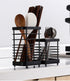 Cutlery Drainer, Stainless Steel Utensil Holder Sink Caddy, Rust Proof Sink Tidy Kitchen Sink Organiser, Cutlery Holder for Kitchen Counter (Black...