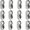 20pcs 10# (4.5mm) Blinds Pull Cord Connector Stainless Steel Ball Chain Connector Clasps Fit for Beaded Ball Chain Silver Tone...