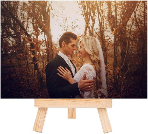 10 Pack Mini Wood Display Easel (5 Inch) Wooden Artist Easel Triangle Cards Stand Photo Display Wedding Business Card, Painting Craft Drawing phon...