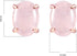 Rose Quartz Stud Earrings in Sterling Silver and 14K Rose Gold Plated...