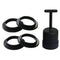 4 Pcs Medium Base Threaded Rings & 1pcs Black Shade Ring Removal Tool for E26 Base Sockets with Diameter of 1-1/2" (Black,Inner 38mm)...