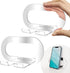 Daily Treasures 2Pcs Mirror Wall Phone Holder, Adhesive Wall Mount Cell Phone Stand Acrylic Phone Wall Mount for Bathroom Kitchen Shower Dorm Mirr...