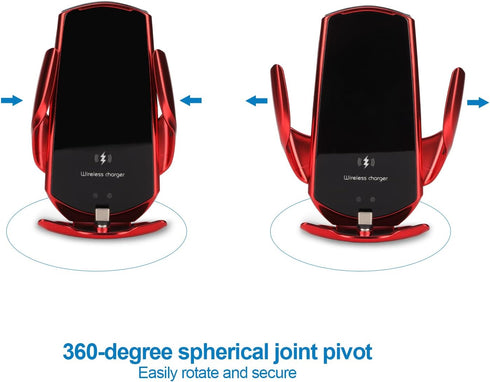 Q3 15W Smart Sensor Car Magenetic Charger Smart Sensing Wireless Charger Automatic Clamping Arm 360 Degree Spherical Joint Pivot for iPhone Series...