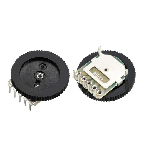uxcell 50K Ohm Dial Wheel Potentiometer for Audio Stereo Volume Switch Control 16x2mm 20Pcs...