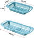 MineSign Extendable Over the Sink Colander Fruits and Vegetables Drain Basket Adjustable Food Strainer Sink Washing Basket for Kitchen (Blue)...