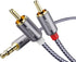 Ruaeoda 3.5mm to 2RCA Cable 6 Feet, Braided 2RCA to 3.5mm AUX to 2-Male 2RCA Audio Auxiliary Stereo Y Splitter Cable 1/8 to 2RCA Stereo Cable Audi...