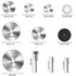 34 PCS Rotary Cutting Wheels Tool Kit,Mini Diamond Cutting Wheel, Circular Saw Blades and Resin Cut-off Wheels for Woodworking Metal Glass Plastic...