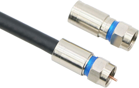 PASOW Compression RG6 F Connector Coax Coaxial Adapter Plug for Satellite & Cable TV (25 Pack)...