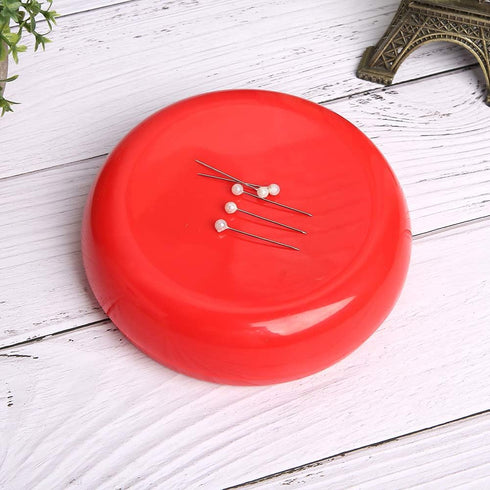 Flower Head Straight PinsGlass Head Pins and Paperclips(Red), Magnetic Sewing Pincushion Household Supplies for Quilting Safety Pins for Quilting ...