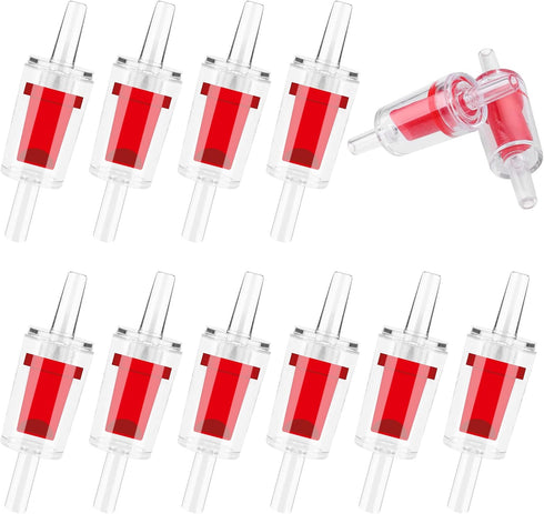 Aquarium Check Valves, 10 Pieces One Way Air Pumps Non-Return Valves Aquarium Pump Protectors Plastic Check Valves for 3/16 inch Standard ID Airli...