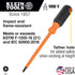 Klein Tools 6834INS Insulated Screwdriver, 1000V #2 Phillips Tip Screwdriver with 4-Inch Shank, Tip-Ident, Cushion-Grip Handle...