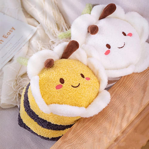 12 Inch Bee Plush Toy, Cuddly Bee Pillow ?Soft Honeybee Hugging Pillows Plush Doll Gift for Kids Birthday Party,Christmas,Valentine...