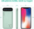 Power Bank 10000mAh Mobile Phone Portable Charger External Battery Pack with 2 USB 2.4 A Outputs and USB C Input Compatible with Huawei iPhone 12 ...