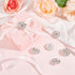 FINGERINSPIRE 6PCS 26.5MM Flower Brass Rhinestone Shank Buttons Crystal Silver Color Sew On Buttons with 1-Hole and Flat Back, Fashion Claw Rhines...