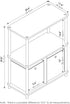 Furinno Go Green 3-Tier Multipurpose Storage Shelf with Bins, Dark Cherry/Black...