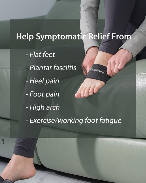 Copper Arch Support - Plantar Fasciitis Relief Arch Supports Bands/Sleeves with Gel Pads, Flat Feet Pain Relief,Men Women ?1 Pair Black...