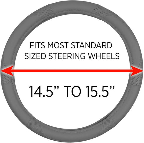 Motor Trend Perforated Microfiber Leather Steering Wheel Cover for Cars Trucks SUVs Vans, Sporty Racing Improved Grip Anti-Fatigue Ergonomic Desig...