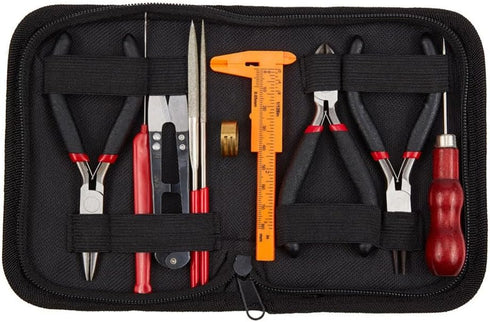 DanLingJewelry 10Pcs DIY Jewelry Tool Sets with Pliers Rings Vernier Caliper Jewelry Making Supplies Kit with Jewelry Tools with Zipper Storage Ca...
