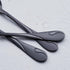 Black Dessert Spoon Set, Seeshine 6.5-inch Stainless Steel Shiny Black Teaspoon, Espresso Coffee Spoon, Set of 6...