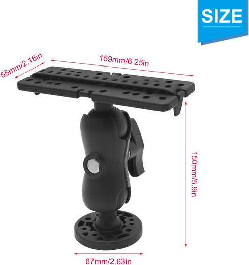 Fish Finder Mount Base, Universal 360 Degree Swivel Fishfinder Mounting Plate...