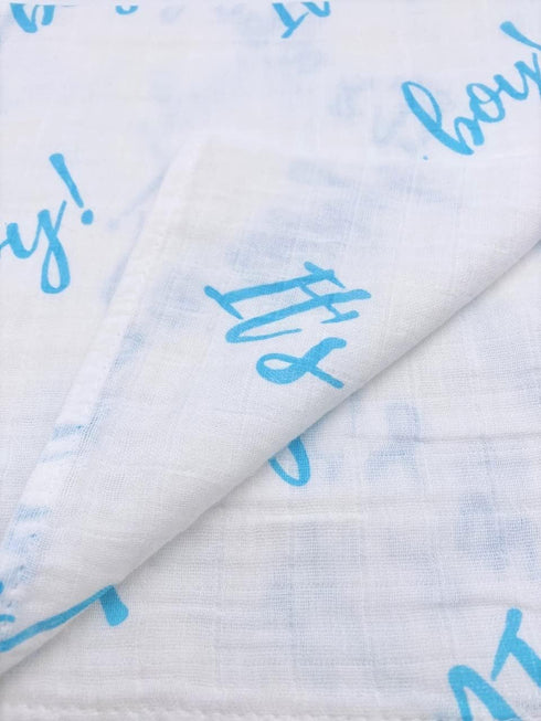 Premium Cotton Baby Muslin Swaddle Blankets for New Born Boys Girls (Boy)...