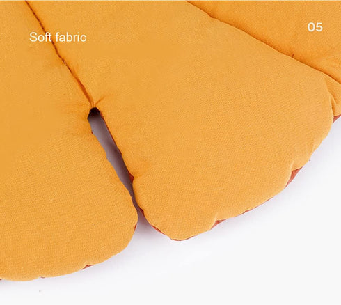 Pet Mat for Small Dogs and Cats - Soft Cotton Bedding with Ginkgo Leaf Design, Machine Washable, 50 x 68cm...