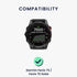 kwmobile Cover Compatible with Garmin Fenix 7S / Fenix 7S Solar - Cover Silicone Case for Fitness Tracker - Black/Silver...