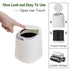 Mini Desktop Trash Can with 90 Trash Bags, Press-Type Countertop Wastebasket with Lid, Small Plastic Garbage Can for Bathroom Bedroom Living Room ...