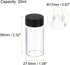 PATIKIL 20mL Reagent Media Bottle, 10 Pack Round Glass Storage Bottles Plastic Screw Cap for Lab Home, Clear...