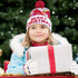 OurWarm LED Christmas Hat Light Up Holiday Hat Cute Reindeer Snowflakes Red Knitted Hat Christmas Beanie with 6 Colorful Lights for Kids Adults Fa...